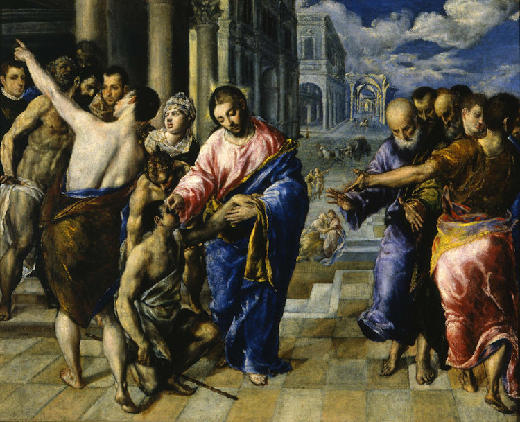 La tela di El Greco a Parma (La guarigione del cieco nato)